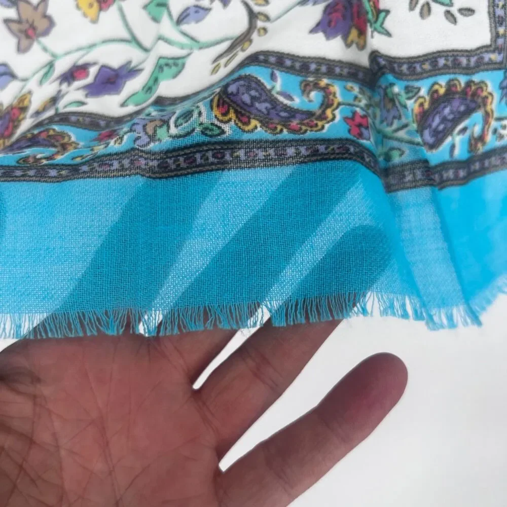 Carriage Court‎ NWT Made in Italy Fashion Scarf Wrap VTG Square Floral Print
